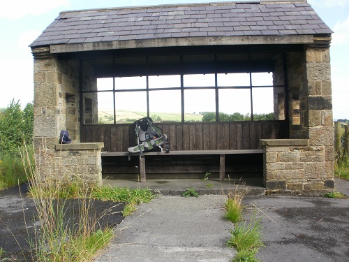 A shelter at Cowling, very welcome for a break