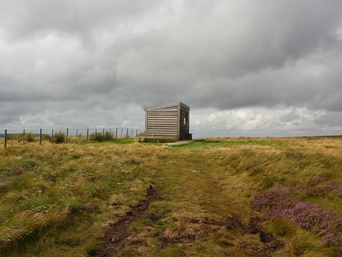 The Refuge Hut just before The Schill, a last rest on the Pennine Way