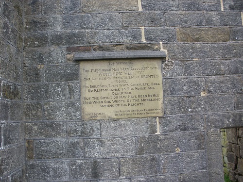 The plaque on the wall at Top Withins