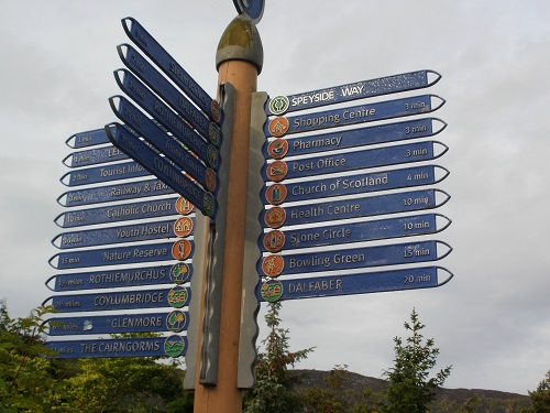 A signpost in Aviemore, enough information???