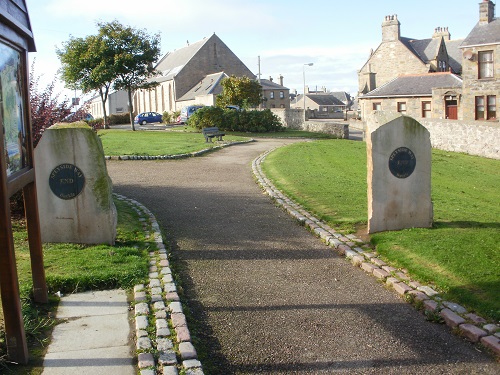 The start/finish of the Speyside Way in Buckie