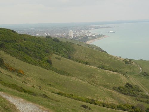 My first view of Eastbourne near the finish of my walk