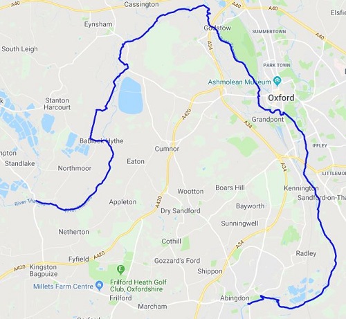 The Abingdon to Newbridge route