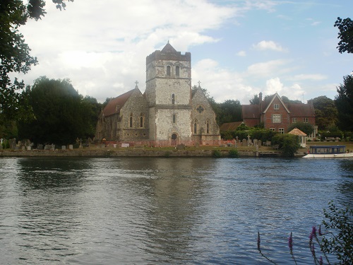 The All Saints Church over the river in Bisham