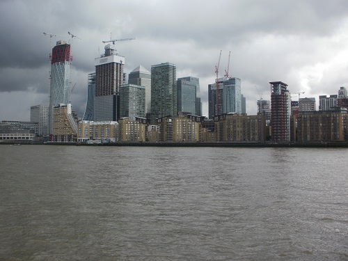 Looking over the River towards the Isle of Dogs