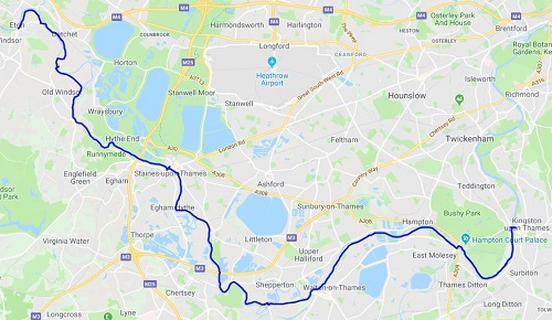 The route between Kingston and Windsor