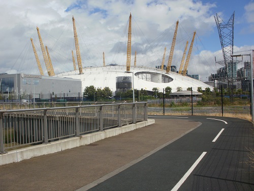 Looking back towards the Millennium Dome