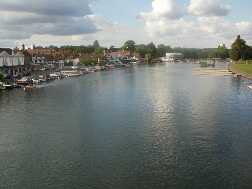 The view back from the bridge at Henley