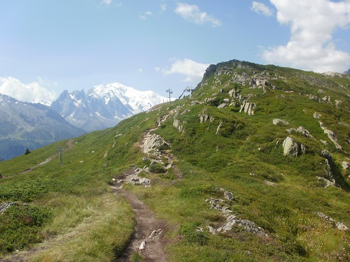 Nearing the summit of the Aiguillette des Posettes