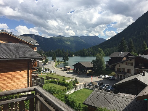 The view over the Lake from the Au View Champex apartment