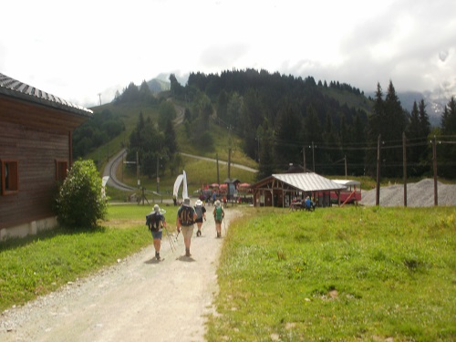 Approaching the Col de Voza on the Tour du Mont Blanc