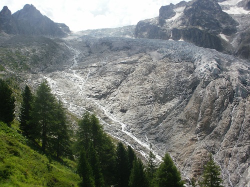 Looking up at the Glacier du Trient