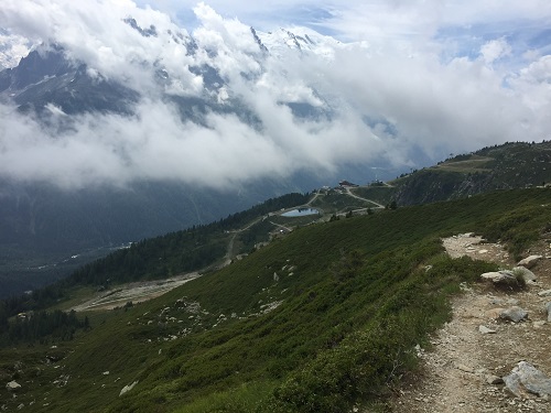 Looking towards La Flegere on the hill facing Mont Blanc