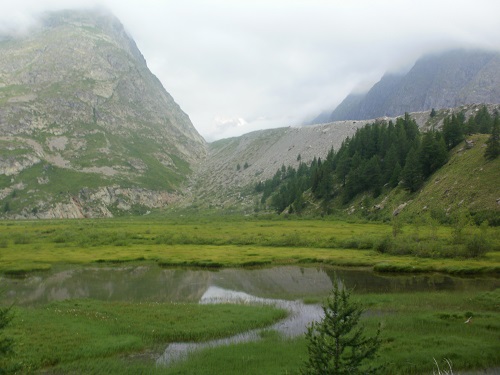 Part of the Lac de Combal in Val Veni