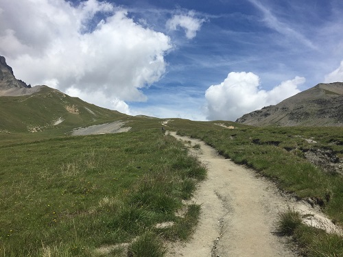 Getting near the top of the Col de la Seigne and into Italy