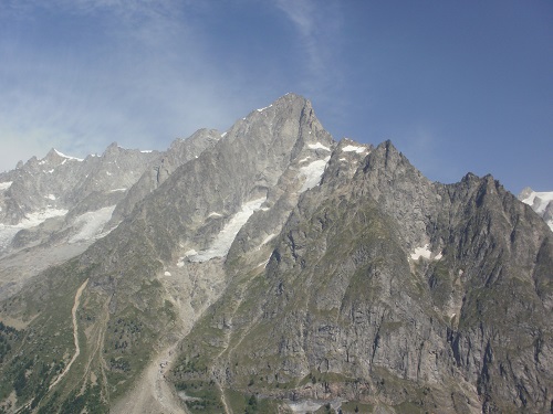 Part of the Petites Jorasses from the TMB path