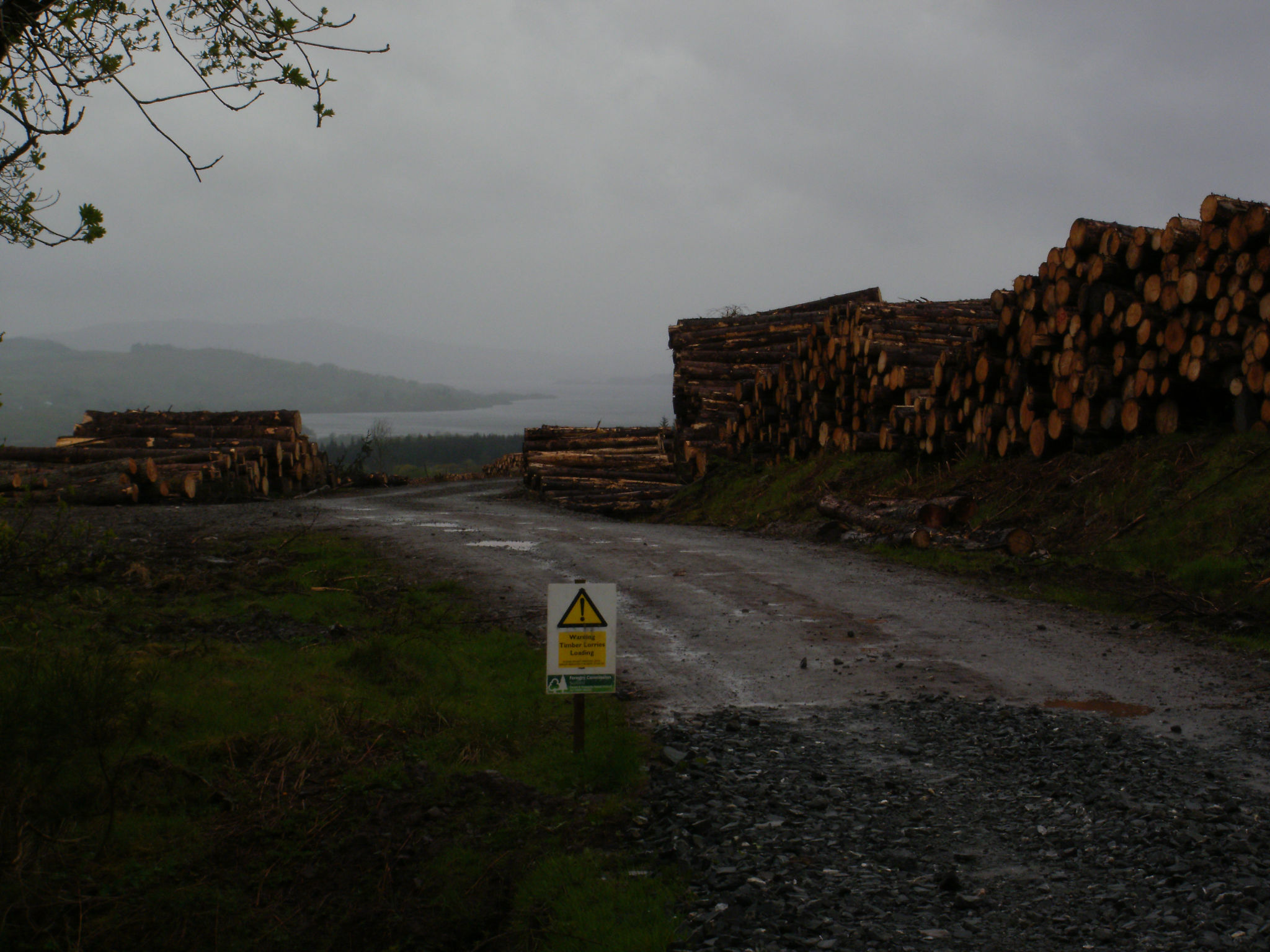 The first view of Loch Lomond in the gloom