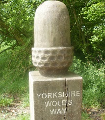 Yorkshire Wolds Way acorn sculpture
