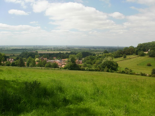 Overlooking Brantingham on the Yorkshire Wolds Way