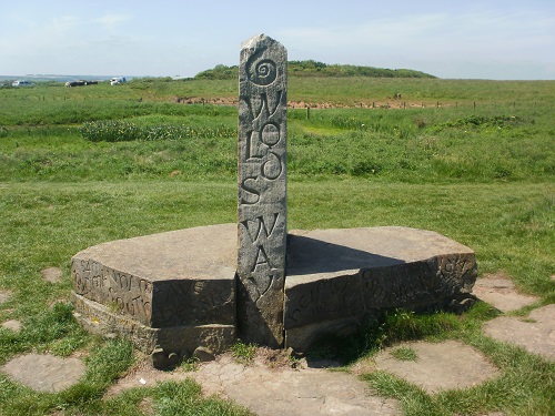 The Stone Sculpture at Filey Brigg, the end of the Yorkshire Wolds Way